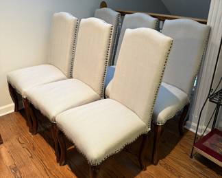 Six upholstered side/dining chairs