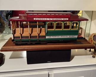 Cable car model in case