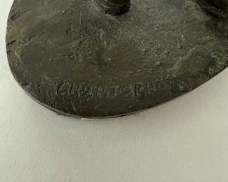 Bronze sculpture - Boy w/calf - Christopher Parks