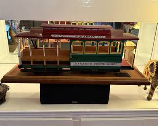 Cable car model in case