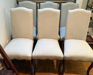 Six upholstered side/dining chairs