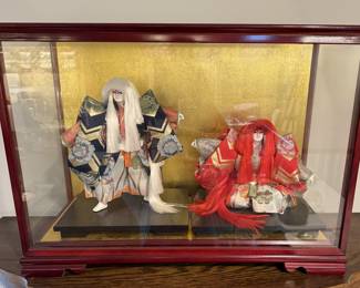 Japanese dolls in case