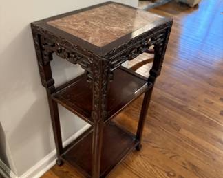 Asian stand w/marble top
