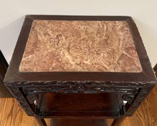 Asian stand w/marble top