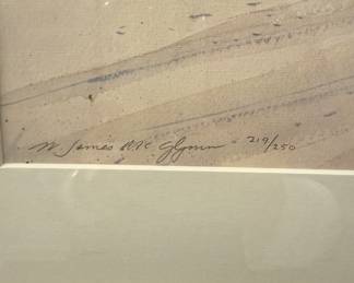 Signed James McGlynn watercolor