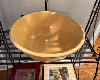 Large yellowware mixing bowl