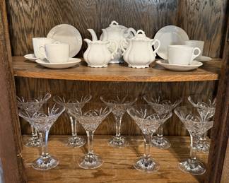 Waterford Marquis martini glasses - antique child's teaset