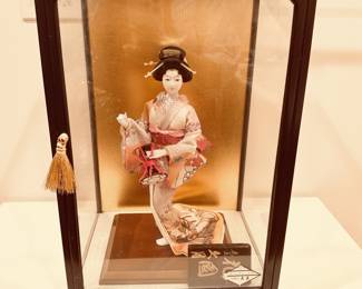 Japanese dolls in case