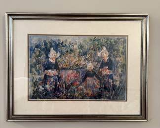 Edna Hibel "Volendam Girls" print