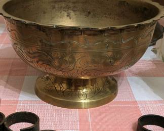 inscribed Brass Bowl