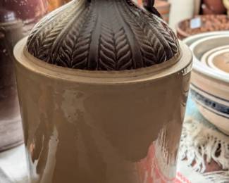 Stoneware whiskey jug