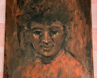 Naive art / outsider art, original painting on wood