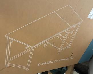 new in box, desk 