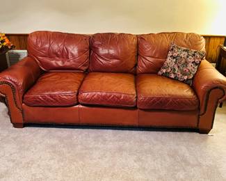 Comfy leather couch
