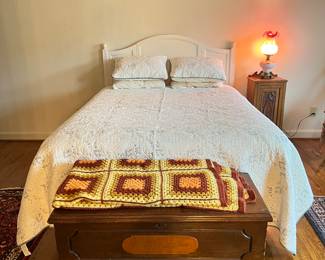 Vintage Queen Bed With Mattress & Headboard