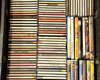 A selection of CDs & DVDs