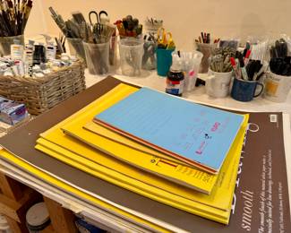 Other art supplies and materials, including papers, pens, canvas, etc.