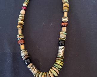 Tommy and Rosita Singer necklace with turquoise, sterling, and other stones