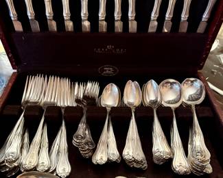 Silverplate flatware, monogram "S"