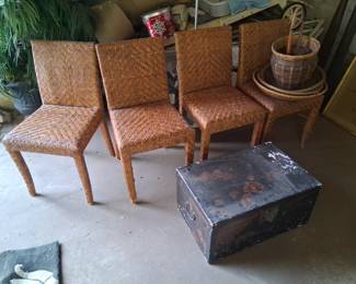 4 chairs $20. Box $20