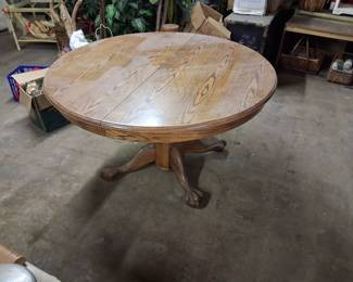 Antique oak table $95