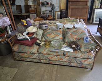 Sofa $45. Inexpensive stuff on top