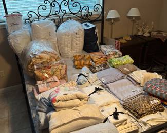 Beautiful queen, mattress, and Bombay Companybedframe