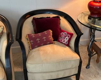 Hollywood Regency sofa and chair