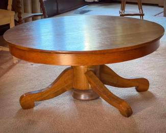Antique Oak Round Coffee Table