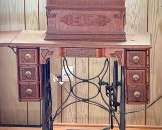 Antique New Home Sewing Desk