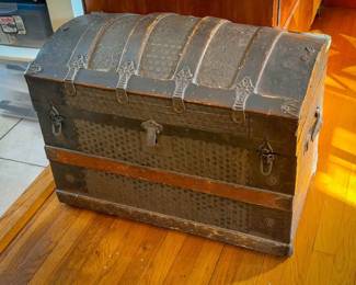 Antique Black Trunk