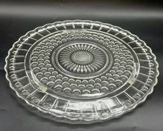 Federal Glass Footed Cake Plate
