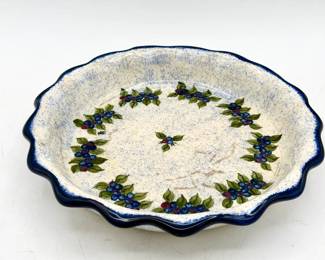 Signed Maine Blueberry Pie Plate