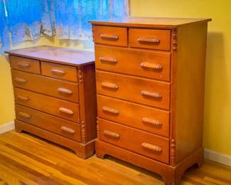 (2) Charming Wood Dressers