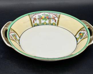 Handpainted Noritake Paradise Handled Serving Bowl
