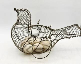 Wire Chicken And Hollowed Eggs