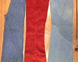 FEATURED FASHION:    1970s bell-bottoms - for him too! 