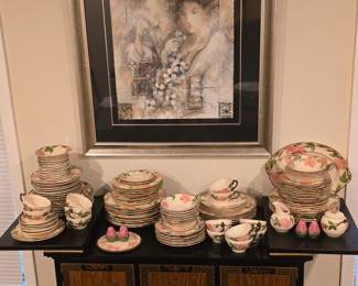 large Franciscan Desert Rose dish collection 