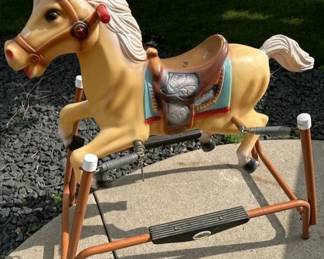 1960s Flexible Flyer Bouncy Spring Rocking Horse