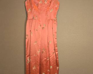 FEATURED FASHION:  well-designed dress of heavy fabric. 