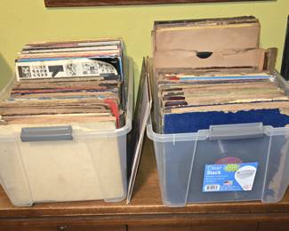 antique record collection - mostly 78s