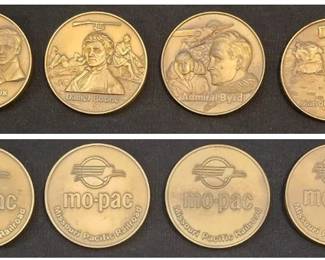 1979 MoPac Missouri Pacific Railroad 2 3/4" Bronze Medallions