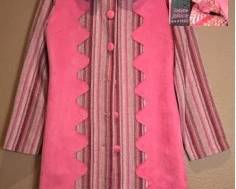 FEATURED FASHION:  Janice Jaraicie swede trimmed long jacket - very cool vintage fashion!