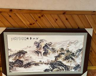 Porcelain plaque wall art