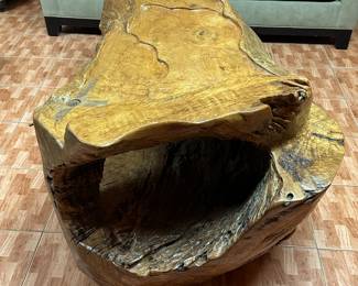 Burl wood coffee table