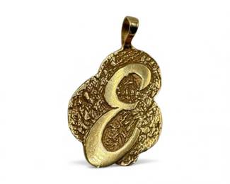 66 14kGoldScriptEPendant278g