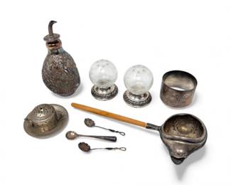 19 MixedTablewarewSterlingPiecesSmallMetalItems