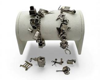 11 SterlingCharmBraceletCollection7256gTotal