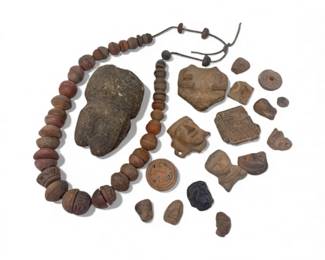 114 ClayBeadsCarvedFiguresStonePiecesSaidtoBeAncientArtifacts