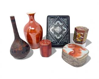 54 DecorativeArtBoxesVasesCloisonnLacquerPorcelainCeramic